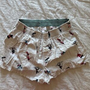 Colsie White and Green Boxer Shorts